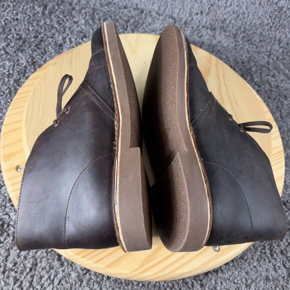 Clarks Bushacre 2 Desert Chukka Boots Mens Size 9 Brown Leather Lace Up Shoe
